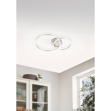 Eglo Leuchten PALMAVES Deckenleuchte LED Nickel-Matt, Silber, 2-flammig Eglo Leuchten PALMAVES Deckenleuchte LED Nickel-Matt, Silber, 2-flammig