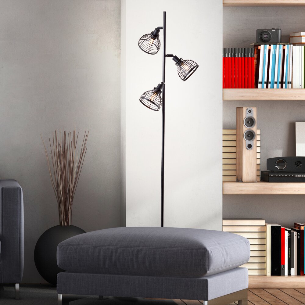 Brilliant Avia Stehleuchte Naturfarben, Schwarz, 3-flammig main product photo