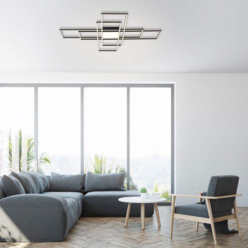 Paul Neuhaus Q-ASMIN Deckenleuchte LED Schwarz, 2-flammig, Fernbedienung main product photo