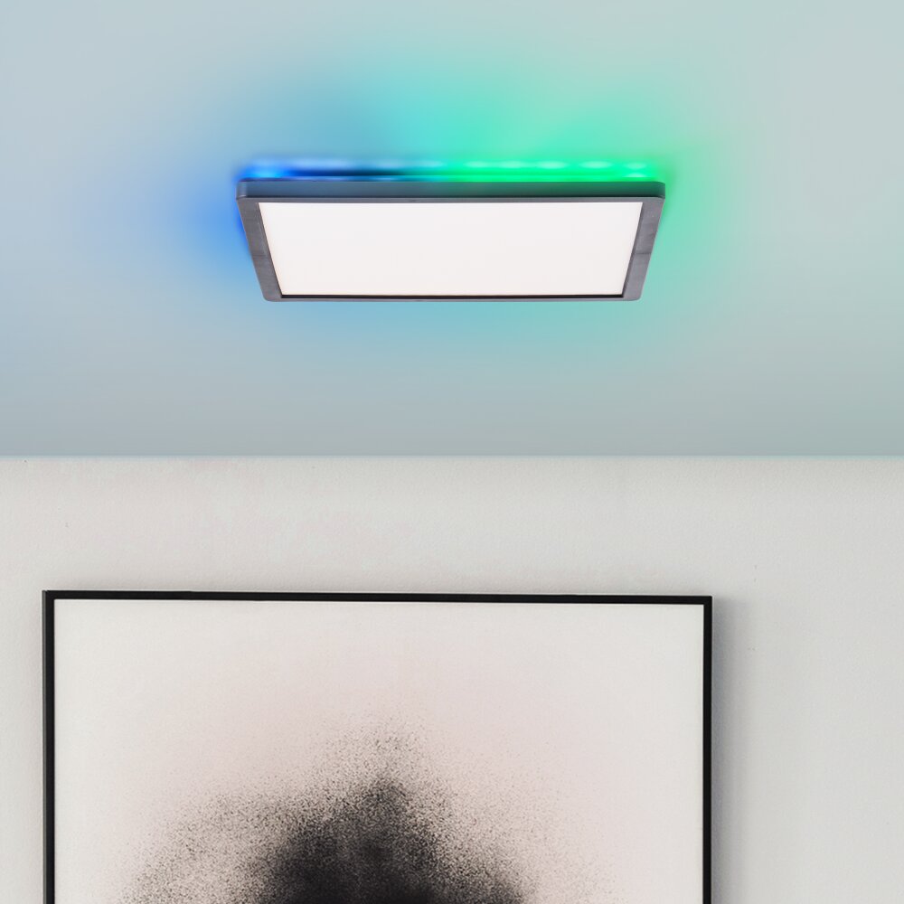 Brilliant Saltery Deckenpanel LED Weiß, 1-flammig, Fernbedienung, Farbwechsler main product photo