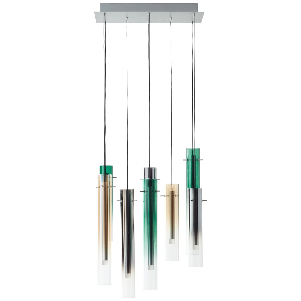 Brilliant Inez Pendelleuchte LED Silber, 8-flammig
