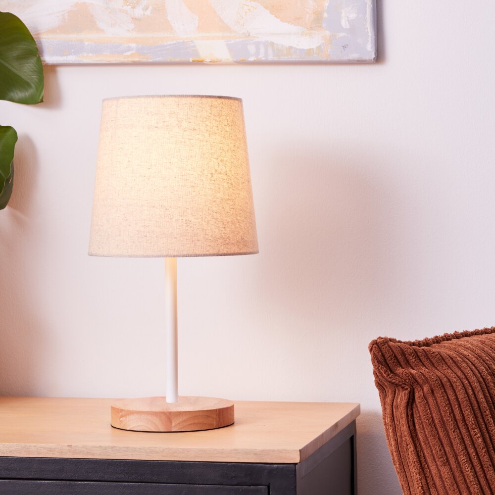 Brilliant Lunde Tischleuchte Naturfarben, Weiß, 1-flammig main product photo