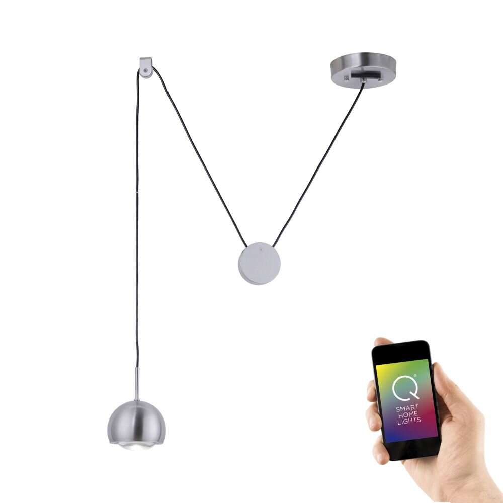 Paul Neuhaus Q-ADAM Pendelleuchte LED Edelstahl, 1-flammig, Fernbedienung, Farbwechsler main product photo