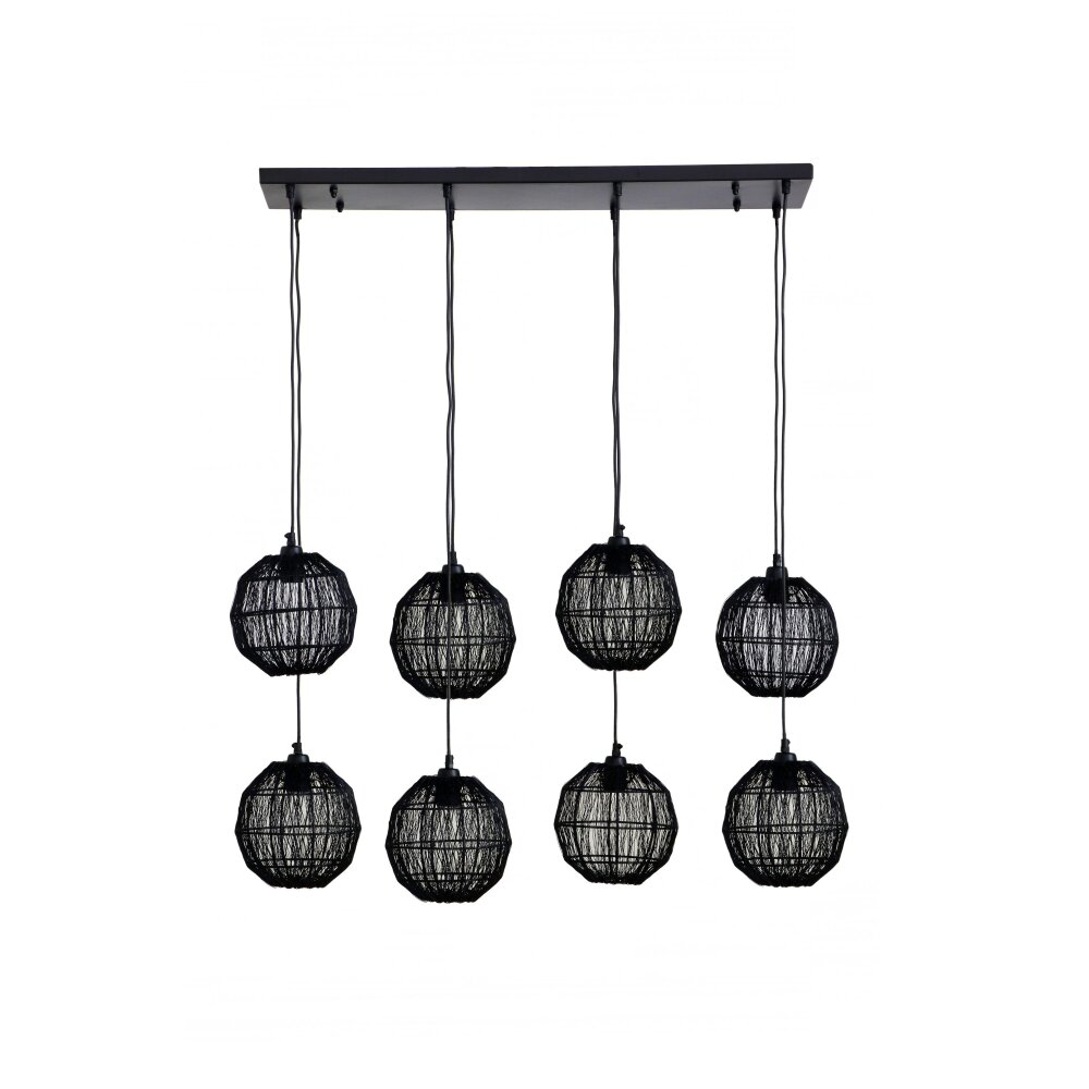 Globo HERMI Hängeleuchte Schwarz, 8-flammig main product photo