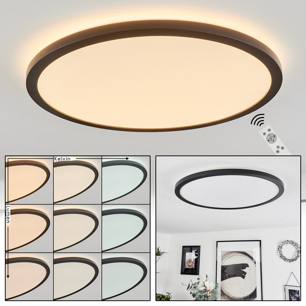 Sasinhosa Deckenpanel LED Schwarz, 1-flammig, Fernbedienung main product photo