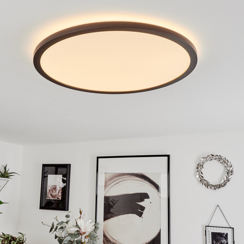 Sasinhosa Deckenpanel LED Schwarz, 1-flammig, Fernbedienung