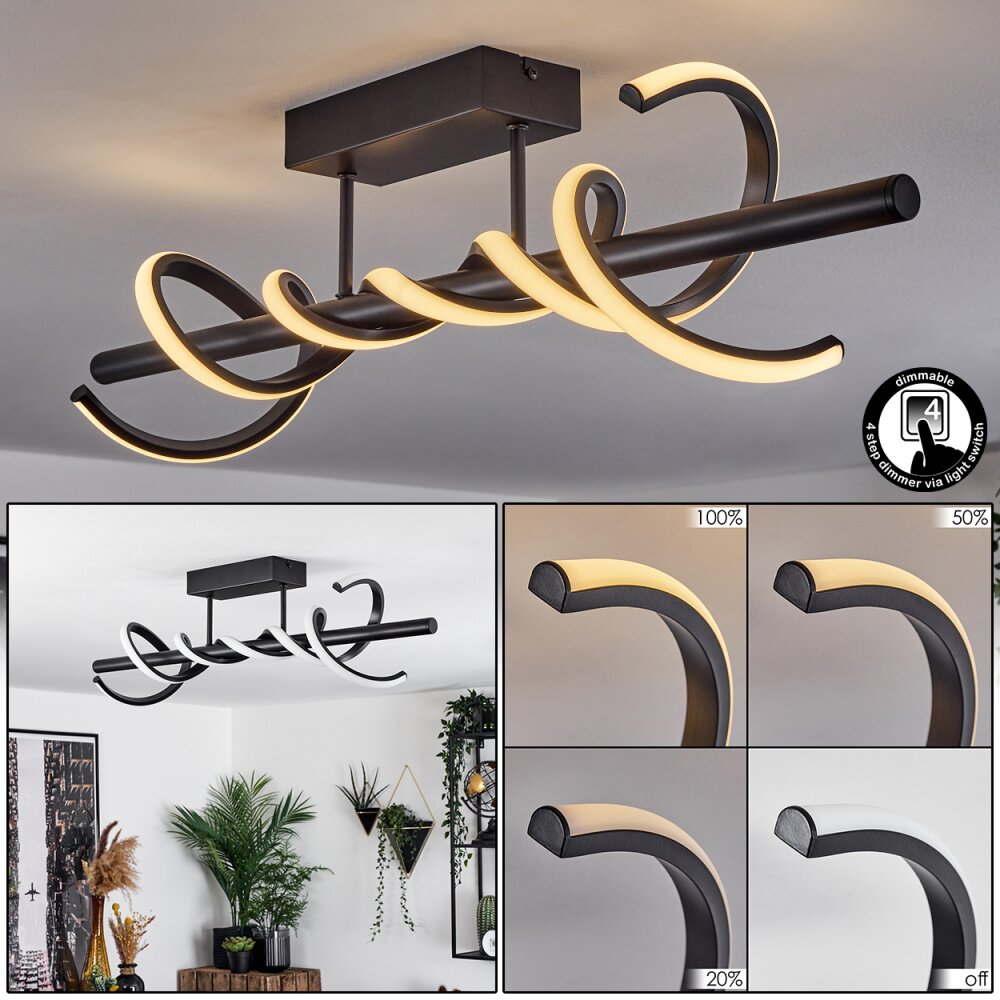 Alvarim Deckenleuchte LED Schwarz, 1-flammig main product photo