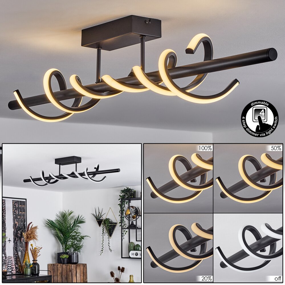 Alvarim Deckenleuchte LED Schwarz, 1-flammig main product photo