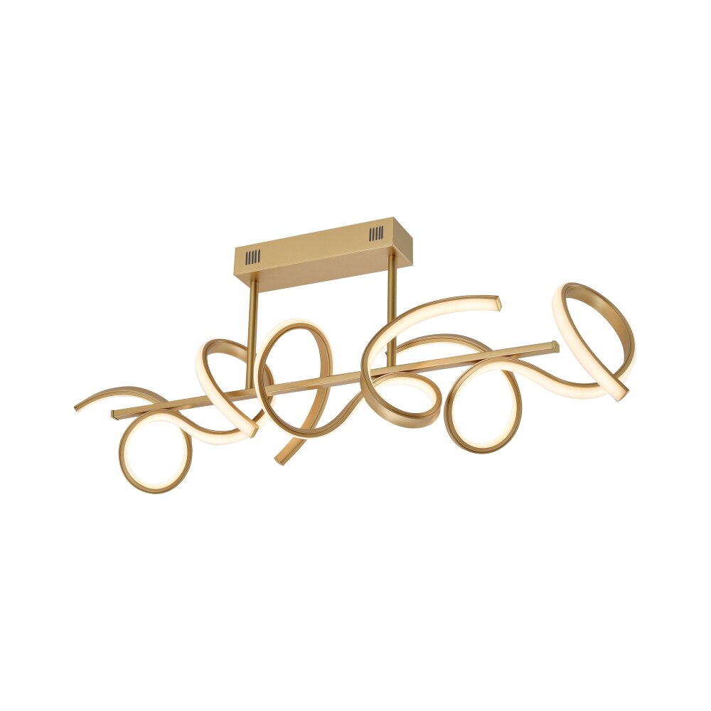 Leuchten Direkt CURLS Deckenleuchte LED Messing, 3-flammig main product photo