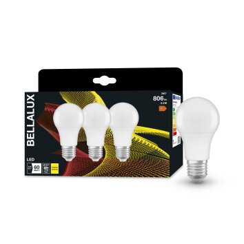 BELLALUX® CLA 3er Set LED E27 8,5 Watt 2700 Kelvin 806 Lumen BELLALUX® CLA 3er Set LED E27 8,5 Watt 2700 Kelvin 806 Lumen