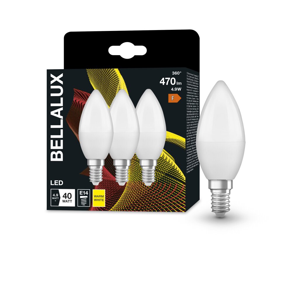 BELLALUX® CLB 3er Set LED E14 4,9 Watt 2700 Kelvin 470 Lumen main product photo