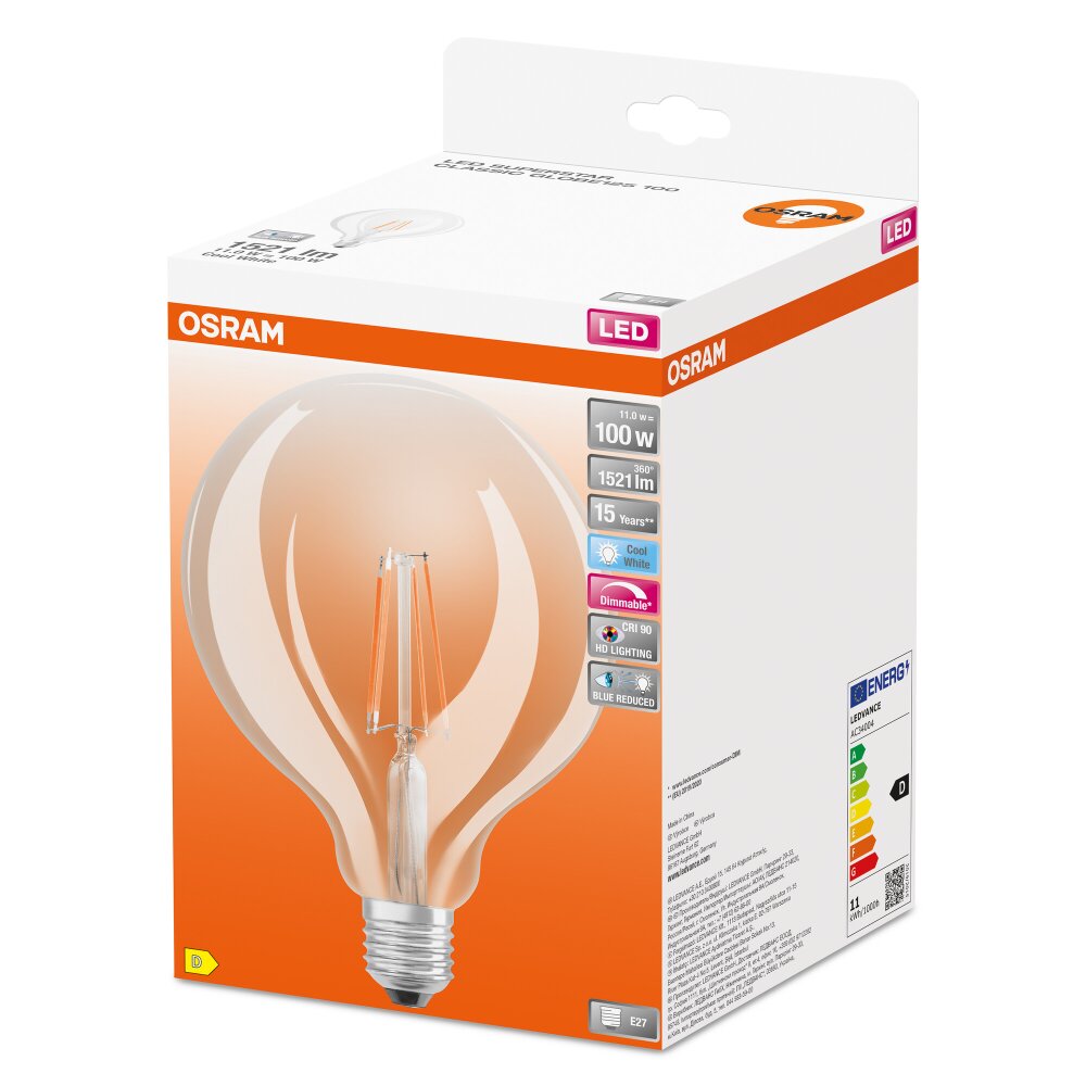 OSRAM SUPERSTAR LED E27 11 Watt 4000 Kelvin 1521 Lumen main product photo