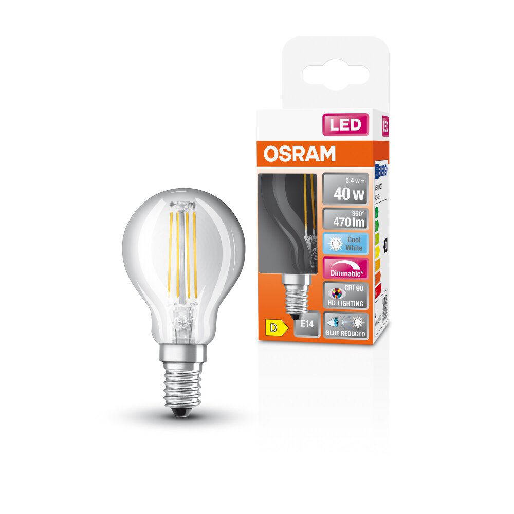 OSRAM SUPERSTAR LED E14 3,4 Watt 4000 Kelvin 470 Lumen main product photo