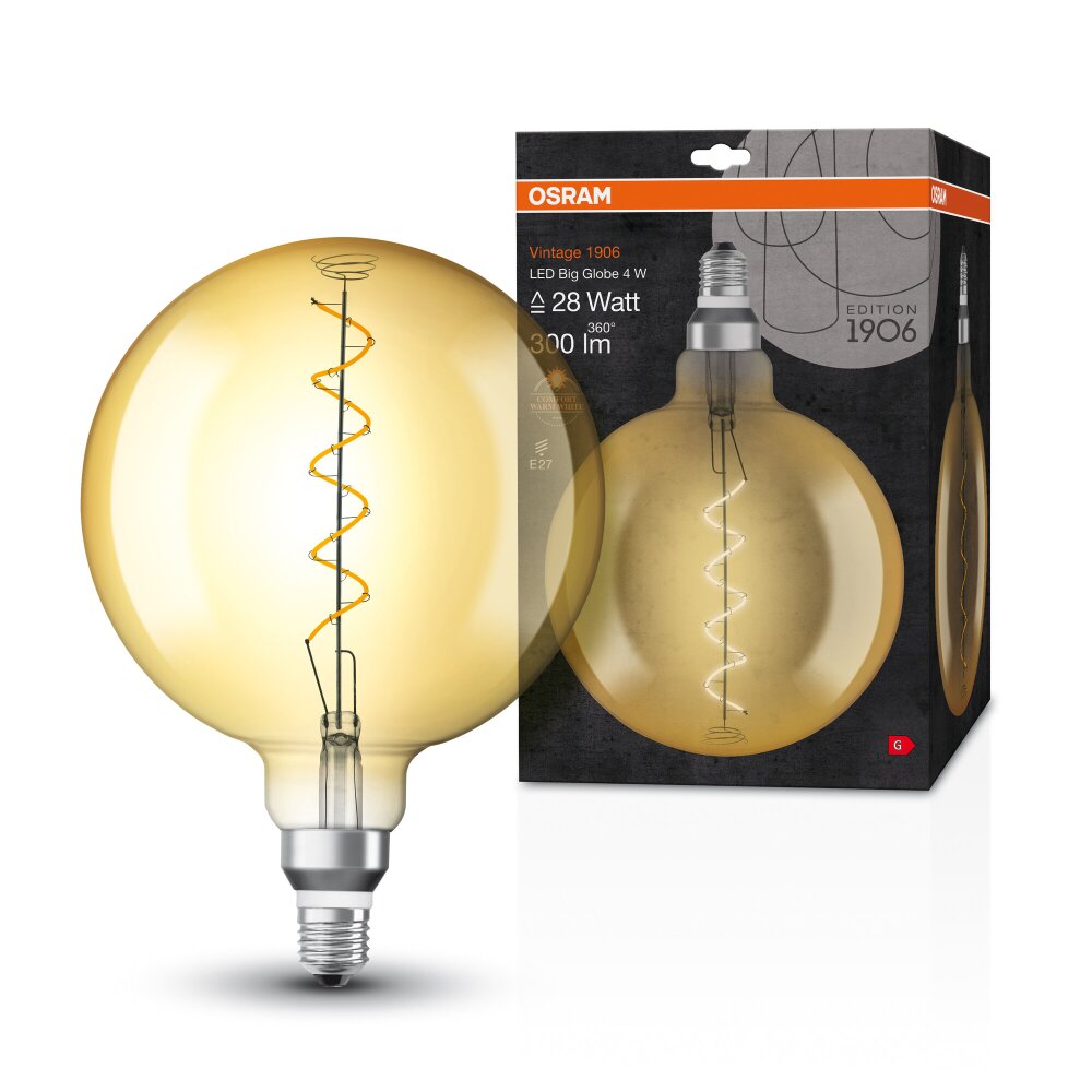 OSRAM Vintage 1906® LED E27 4 Watt 2000 Kelvin 300 Lumen main product photo