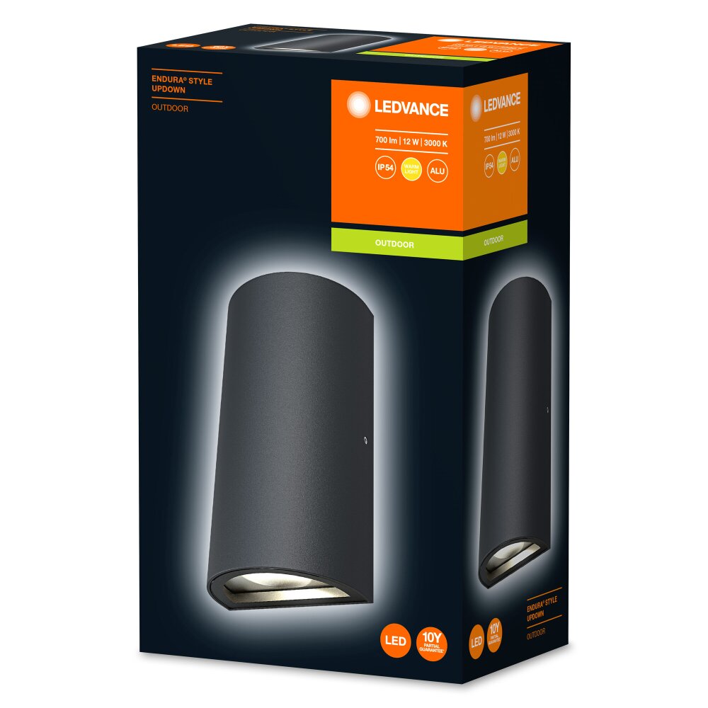 LEDVANCE ENDURA® Außenwandleuchte Grau, 1-flammig