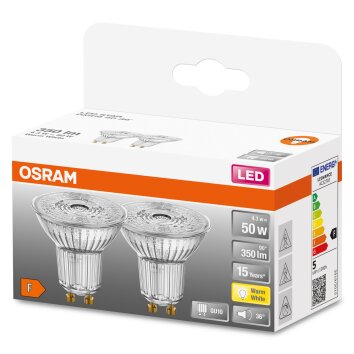 OSRAM LED STAR 2er Set GU10 4,3 Watt 2700 Kelvin 350 Lumen