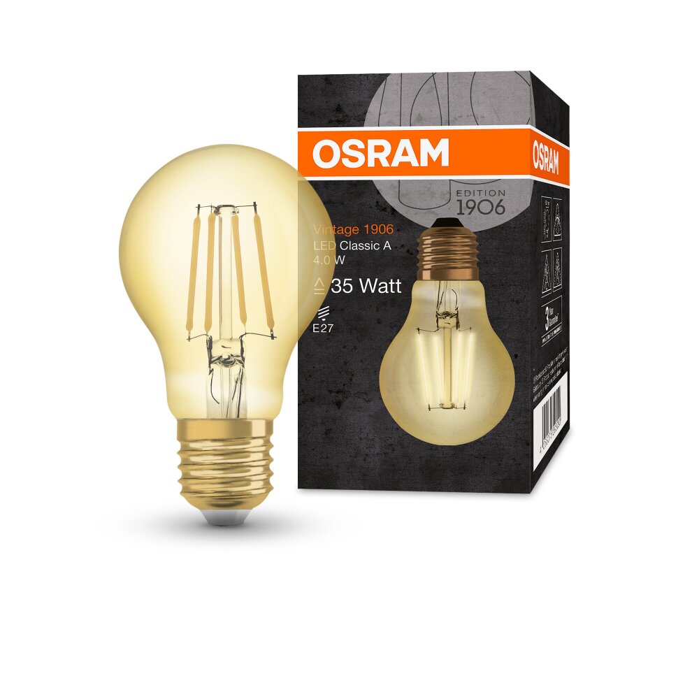 OSRAM Vintage 1906® LED E27 4 Watt 2400 Kelvin 410 Lumen main product photo