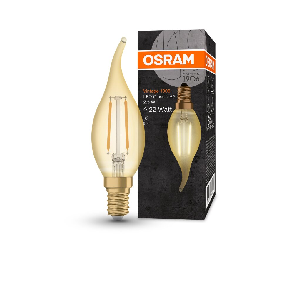 OSRAM Vintage 1906® LED E14 2,5 Watt 2400 Kelvin 220 Lumen main product photo