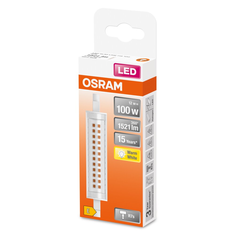 OSRAM LED SLIM LINE R7s 12 Watt 2700 Kelvin 1521 Lumen main product photo