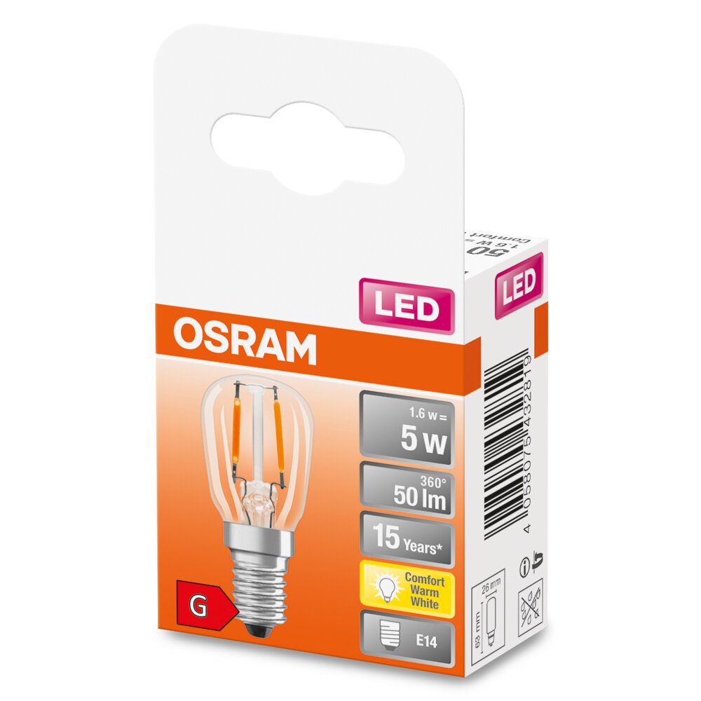 OSRAM LED SPECIAL E14 1,6 Watt 2400 Kelvin 50 Lumen main product photo