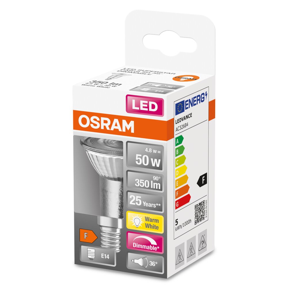 OSRAM LED SUPERSTAR E14 4,8 Watt 2700 Kelvin 350 Lumen main product photo