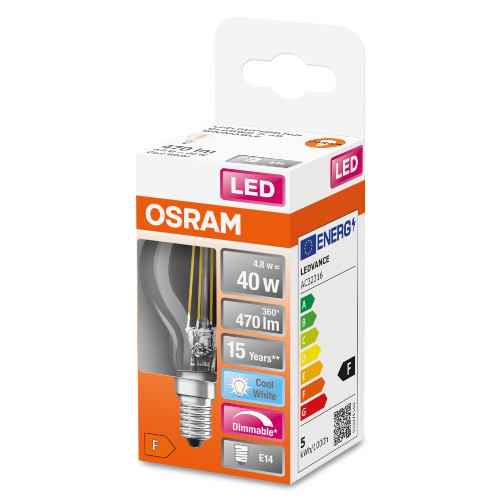 OSRAM LED Retrofit E14 4,8 Watt 4000 Kelvin 470 Lumen main product photo