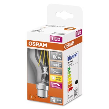 OSRAM LED Retrofit B22d 6,5 Watt 2700 Kelvin 806 Lumen