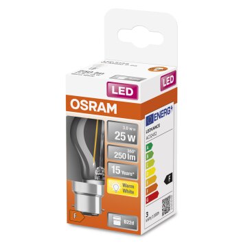 OSRAM LED Retrofit B22d 2,5 Watt 2700 Kelvin 250 Lumen