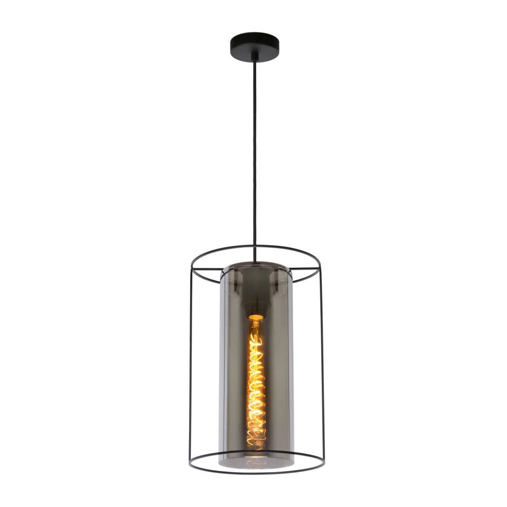 Lucide DOUNIA Pendelleuchten Schwarz, 1-flammig main product photo
