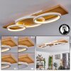 Pompu Deckenleuchte LED Naturfarben, Weiß, 1-flammig