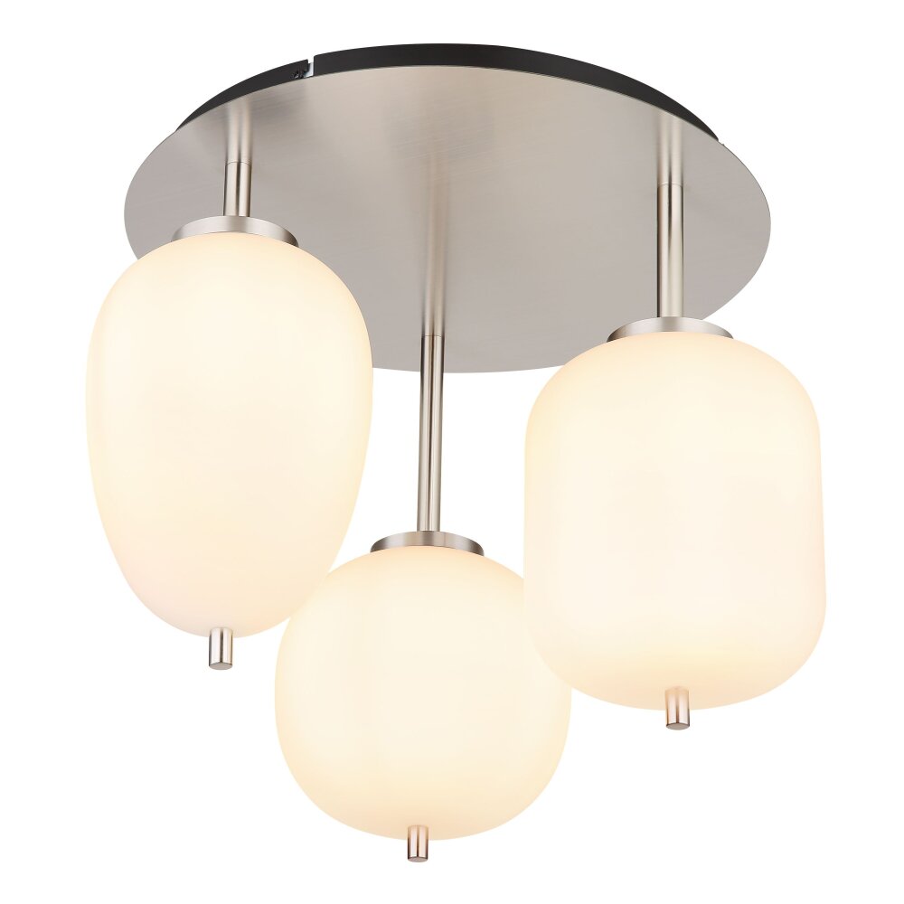 Globo BLACKY Deckenleuchte Nickel-Matt, 3-flammig main product photo