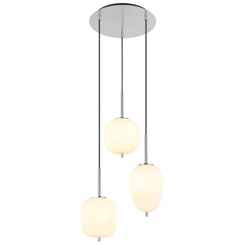 Globo BLACKY Hängeleuchte Nickel-Matt, 3-flammig main product photo