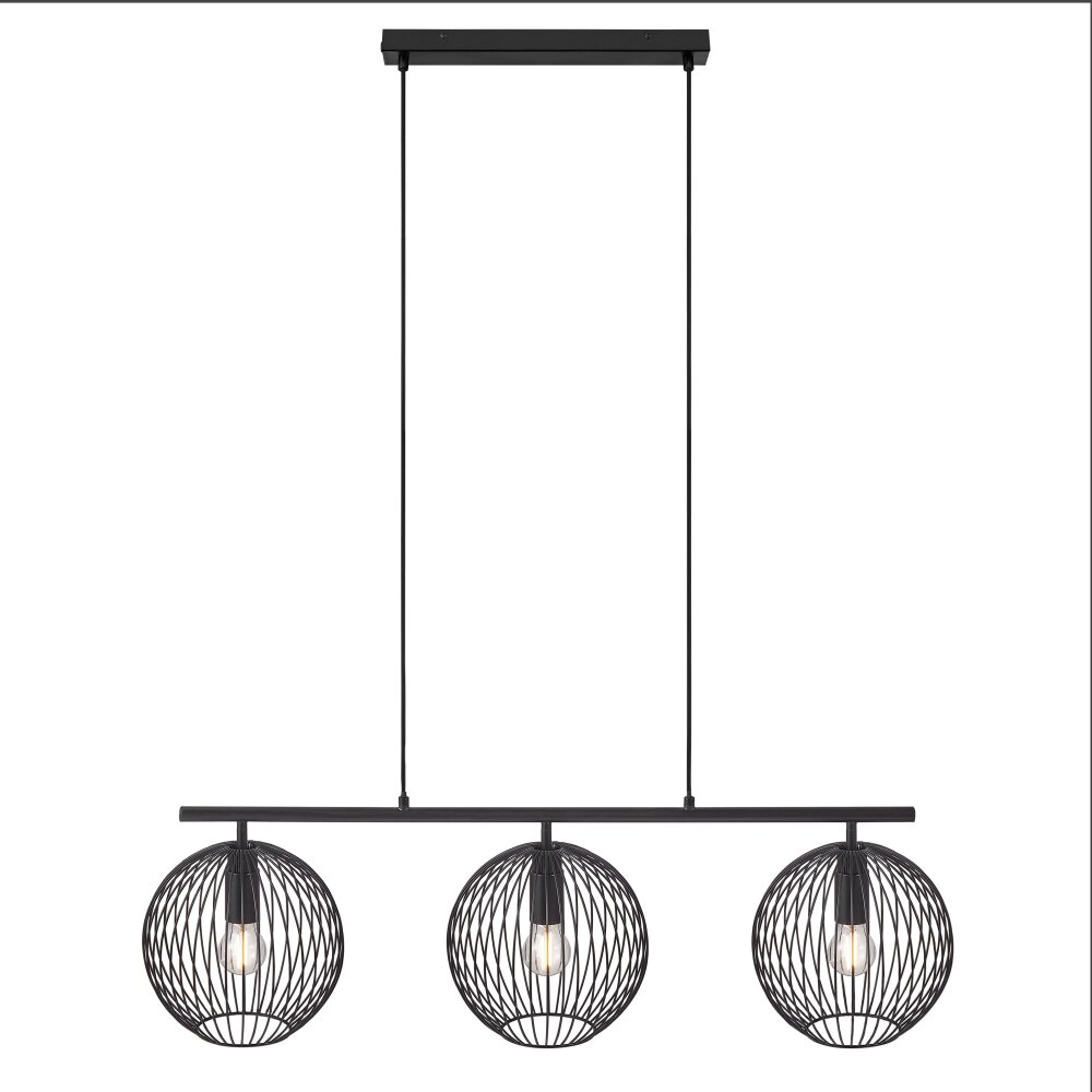 Nordlux BERONI Pendelleuchte Schwarz, 3-flammig main product photo