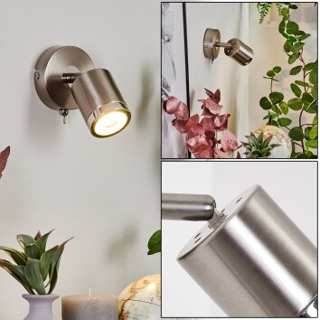 Autilla Wandleuchte LED Nickel-Matt, 1-flammig