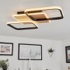 Tiutiella Deckenleuchte LED Braun, Holzoptik, Schwarz, 1-flammig