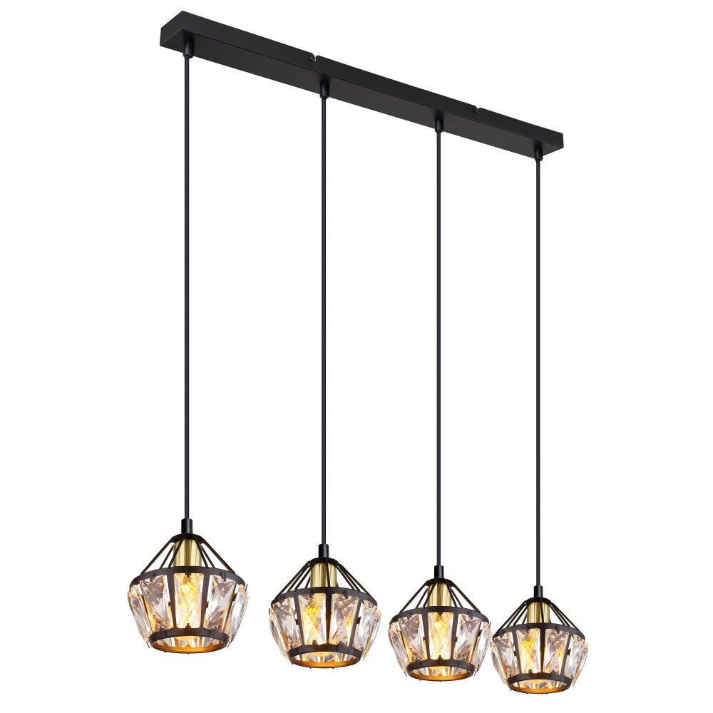 Globo LOIS Hängeleuchte Messing, Schwarz, 4-flammig main product photo