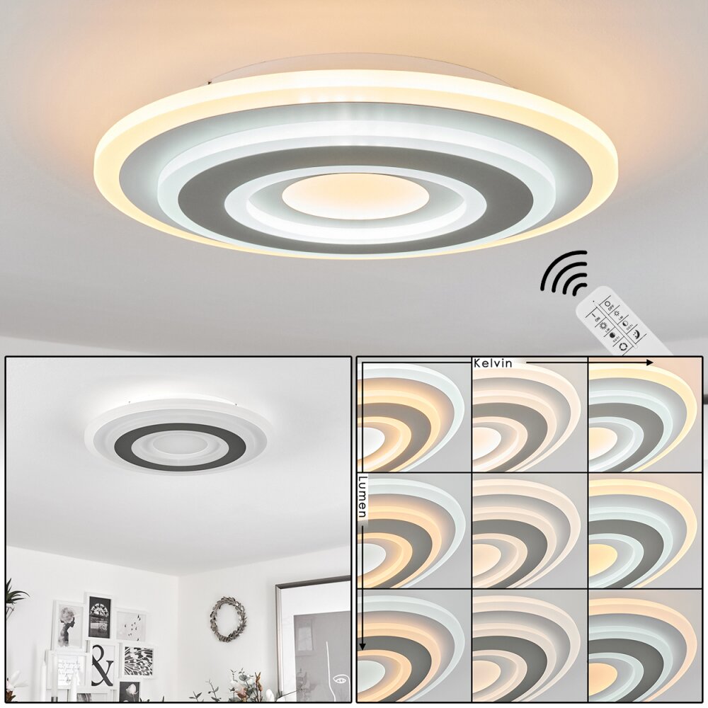 Wawo Deckenleuchte LED Weiß, 1-flammig, Fernbedienung main product photo