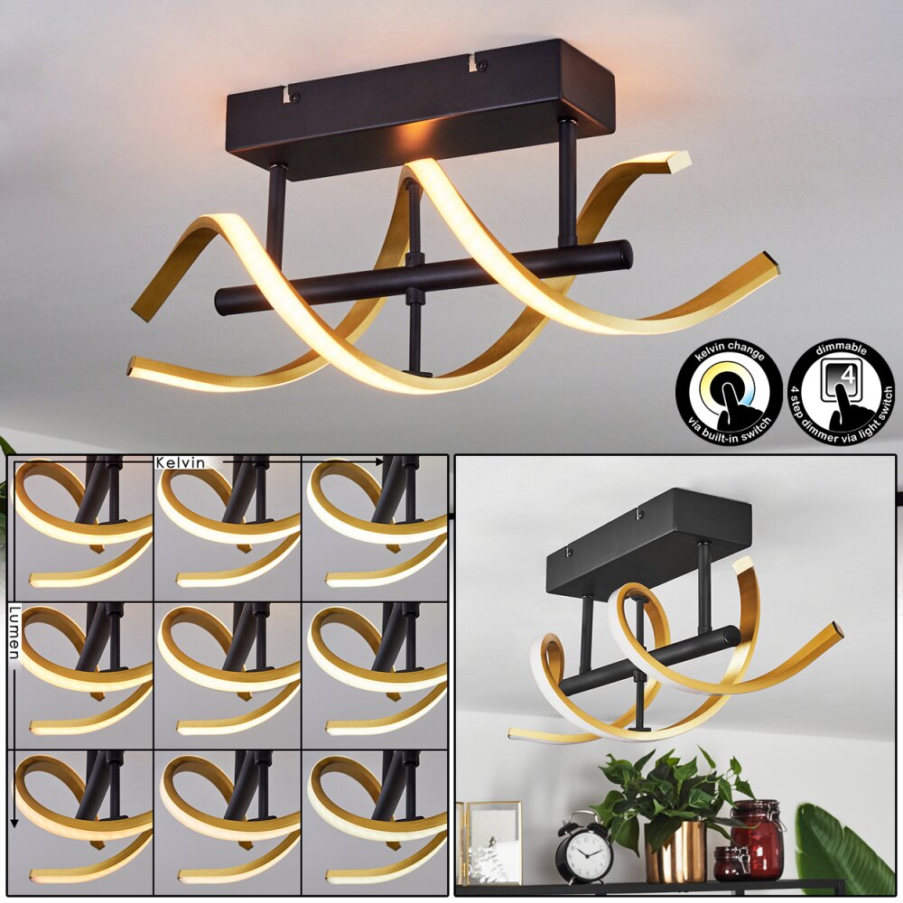 Khovet Deckenleuchte LED Schwarz, 1-flammig main product photo