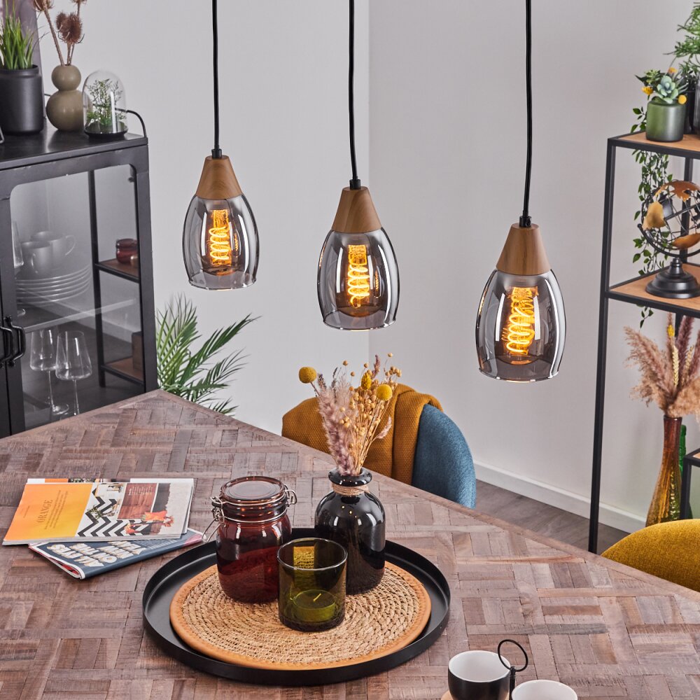 Lissade Hängeleuchte Schwarz, 3-flammig main product photo