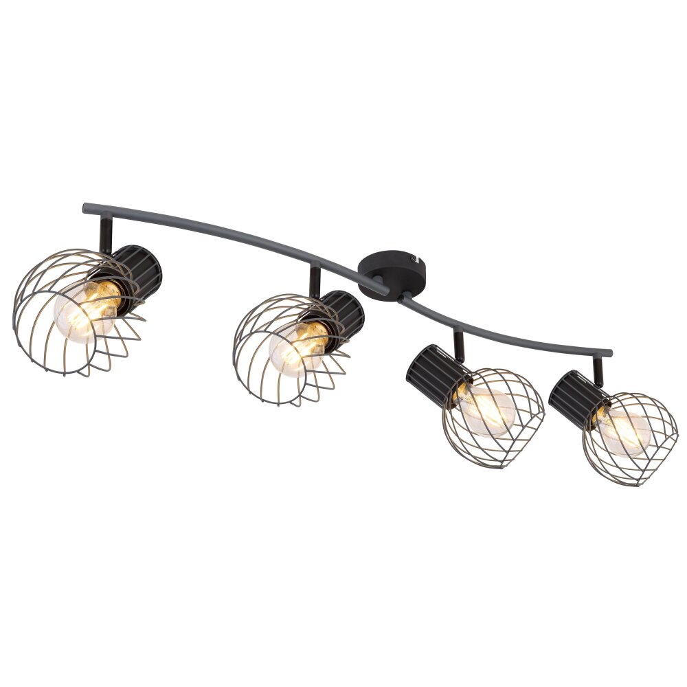 Globo BEVERONE Strahler Schwarz, 4-flammig main product photo