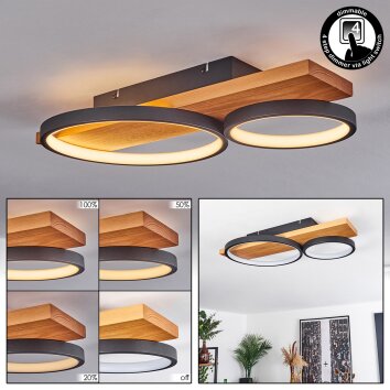 Rodekro Deckenleuchte LED Naturfarben, Schwarz, 1-flammig