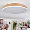 Salmi Deckenleuchte LED Braun, Holzoptik, Weiß, 1-flammig