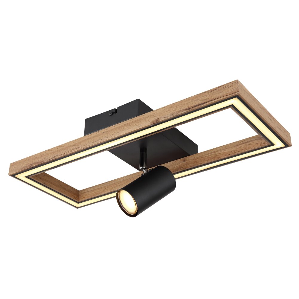 Globo MANDERA Deckenleuchte LED Schwarz, 1-flammig main product photo