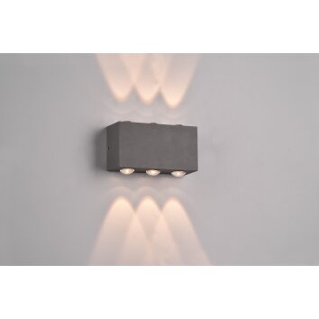 Trio Clyde Außenwandleuchte LED Anthrazit, 2-flammig Trio Clyde Außenwandleuchte LED Anthrazit, 2-flammig