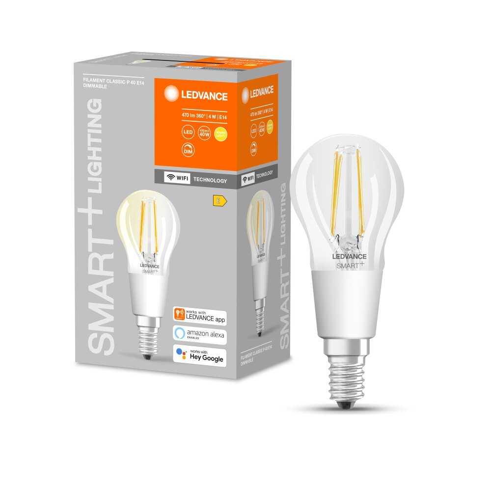 LEDVANCE Smart+ LED E14 4 Watt 2700 Kelvin 470 Lumen main product photo