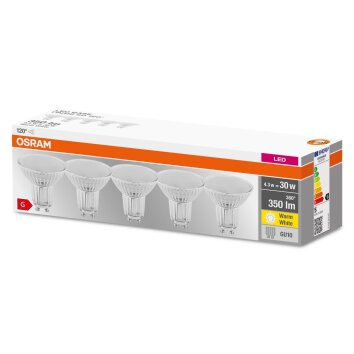 OSRAM 5er Set LED GU10 4,3 Watt 2700 Kelvin 350 Lumen