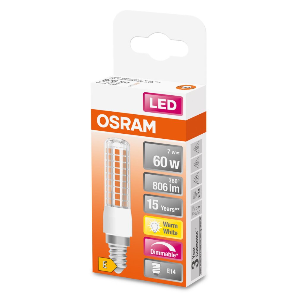 OSRAM LED E14 7 Watt 2700 Kelvin 806 Lumen main product photo