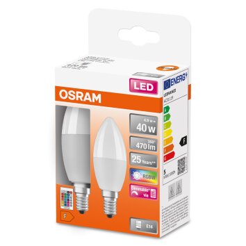 OSRAM Retrofit 2er Set LED E14 4,9 Watt 2700 Kelvin 470 Lumen