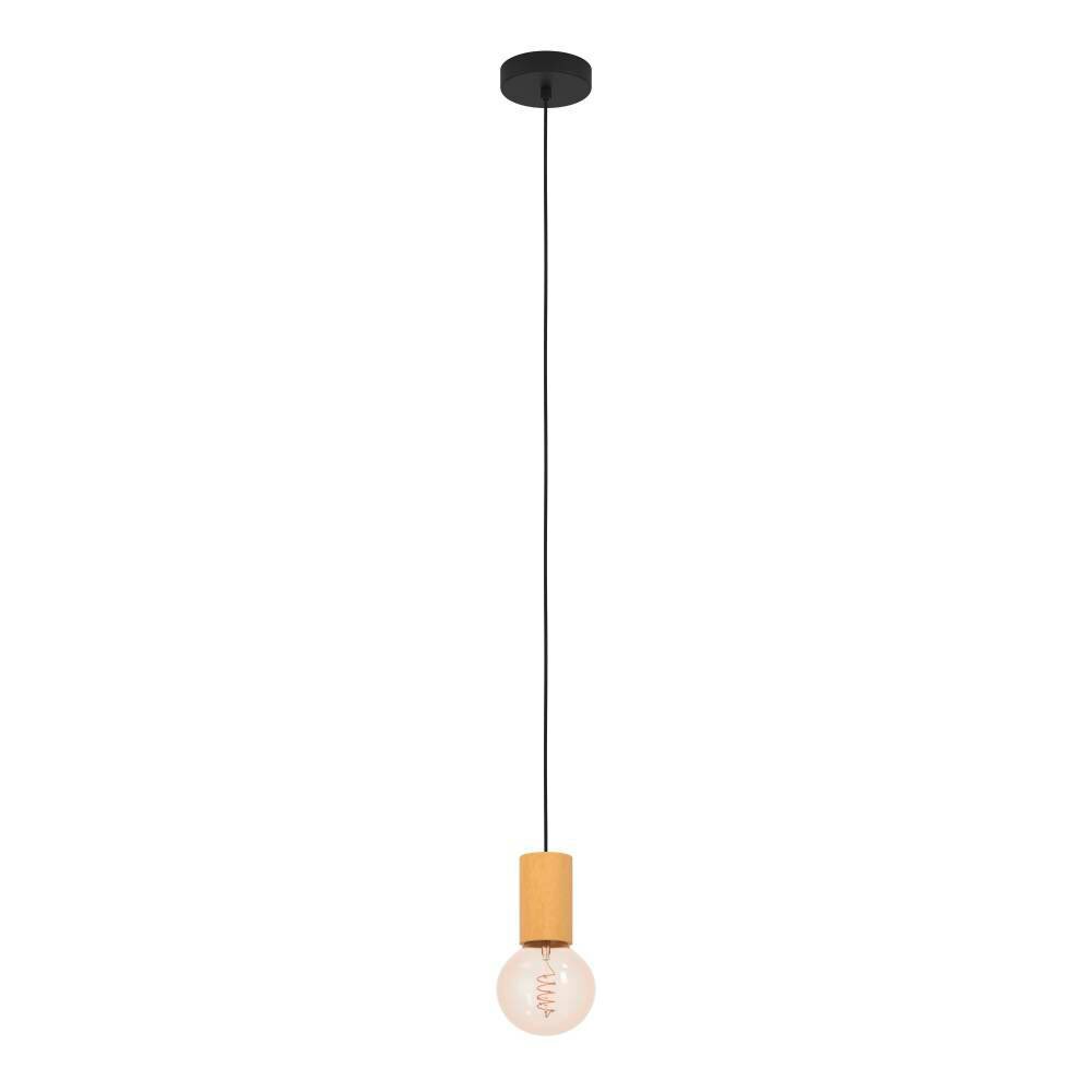 Eglo POZUETA Hängeleuchte Naturfarben, Schwarz, 1-flammig main product photo