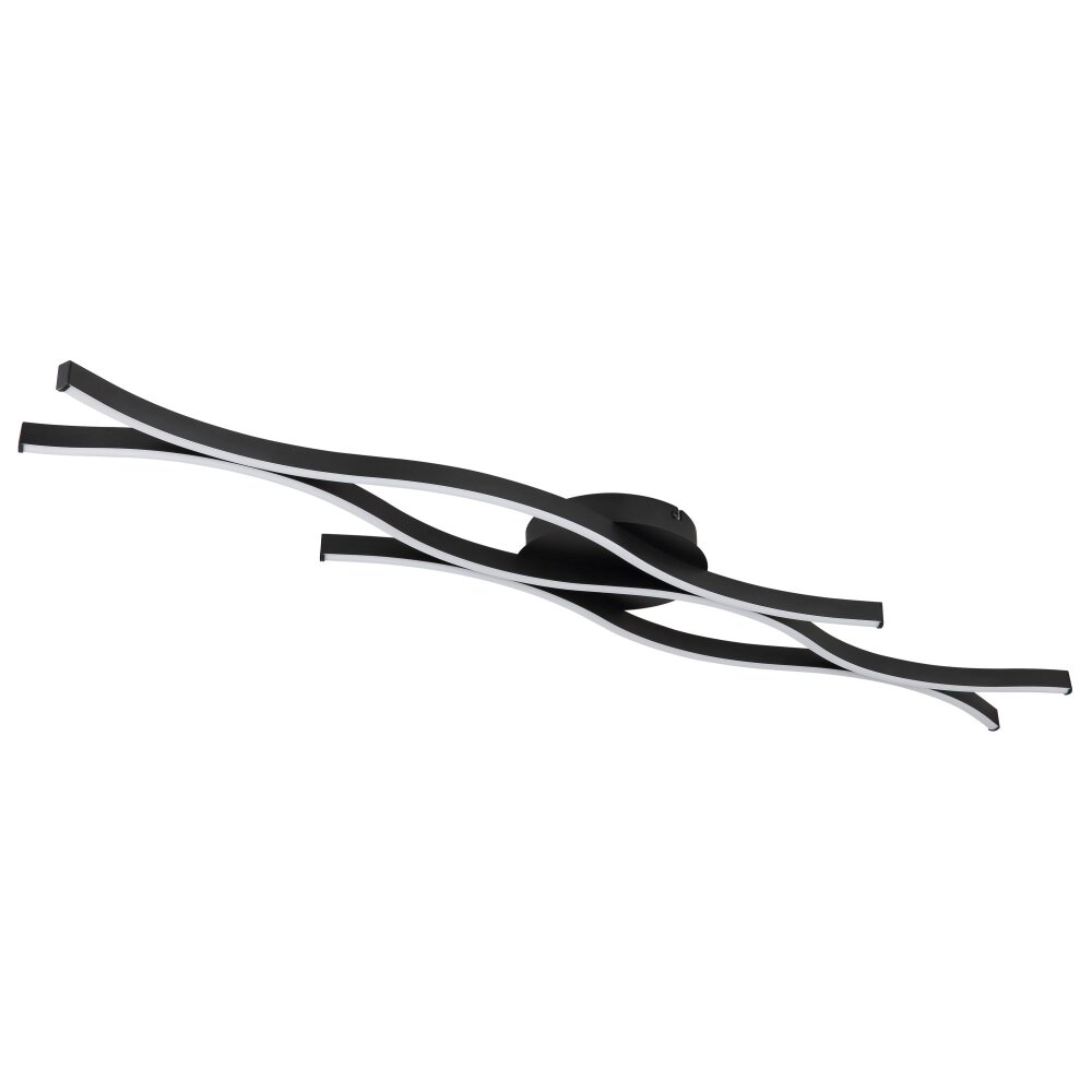 Globo GERONIMO Deckenleuchte LED Holzoptik, Schwarz, 1-flammig